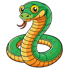 vector illustration of a cartoon snake