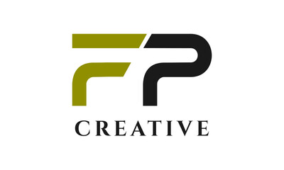 Creative FP Letter Logo Design Template