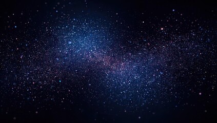 Obraz premium Illuminated celestial body, showcasing a vast expanse of stellar formations, features deep blue and purple hues combined with subtle light effects that evoke a sense of cosmic mystery and...