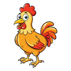 rooster isolated on white background