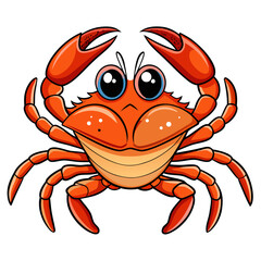 crab cartoon isolated on white