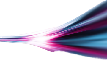 Abstract Geometric Light Trails Against Black Background in Motion