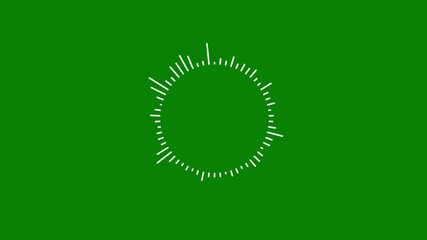 Glowing circle audio spectrum visualizer animation on chroma key green background. Dynamic sound wave reacts to music beats for podcast intro, radio broadcast, and sound visual design seamless loop - Powered by Adobe