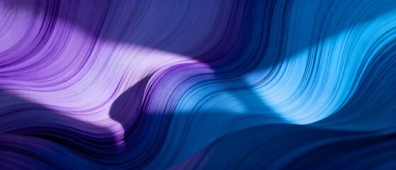 Blue Purple Fluid Lines Tech Gradient Series Design Materials
