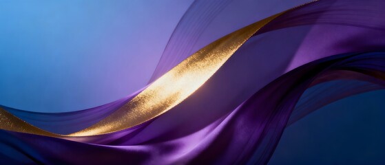 Blue Purple Fluid Lines Tech Gradient Series Design Materials