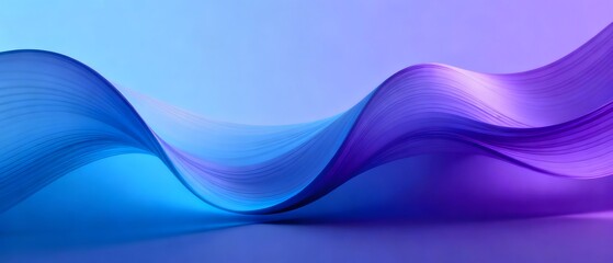 Blue Purple Fluid Lines Tech Gradient Series Design Materials