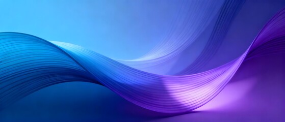 Blue Purple Fluid Lines Tech Gradient Series Design Materials