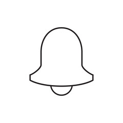 Classic Ringing Bell Notification Simple Outline Vector