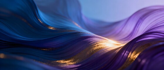 Blue Purple Fluid Lines Tech Gradient Series Design Materials