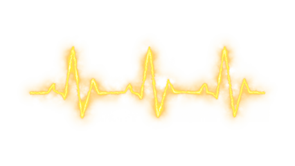 Heartbeat Vector Line ECG Illustration – Minimal Clean Pulse Wave Symbol in PNG Format with Transparent Background for Healthcare Design