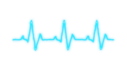 Heartbeat Vector Line ECG Illustration – Minimal Clean Pulse Wave Symbol in PNG Format with Transparent Background for Healthcare Design