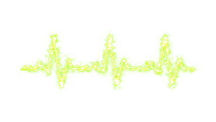 ECG Waveform Heartbeat Vector Illustration – Modern Pulse Line Symbol Isolated on Transparent Background for Medical Presentation Use