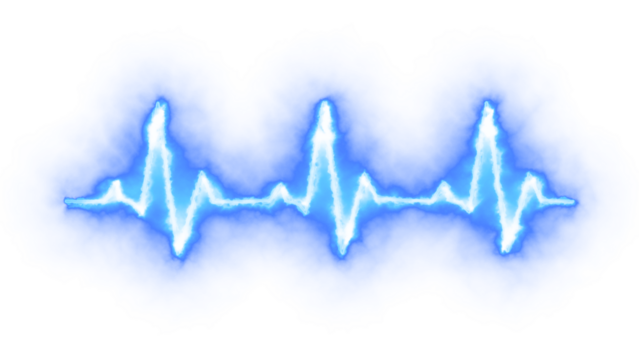 ECG Heartbeat Vector Line – Modern Heart Pulse Waveform Illustration on Transparent Background for Cardiology and Hospital Design