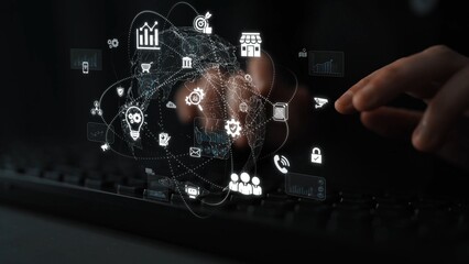 Global digital marketing strategy across communication platforms. Digital marketing drives growth,...