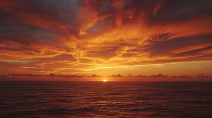 Obraz premium sunset over the ocean