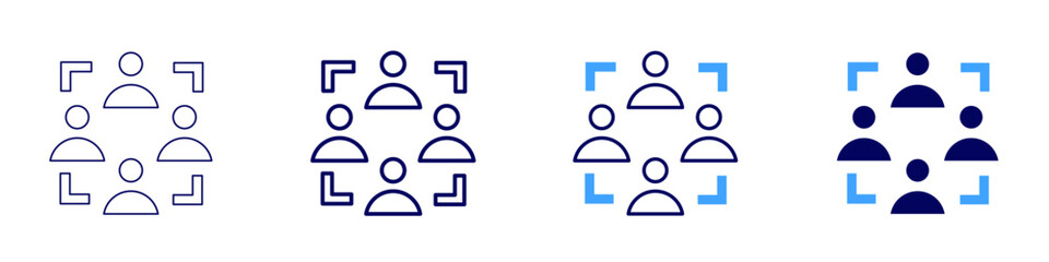 Connect banking icon in 4 different styles. Thin Line, Line, Bold Line, Duotone. Duotone style. Editable stroke