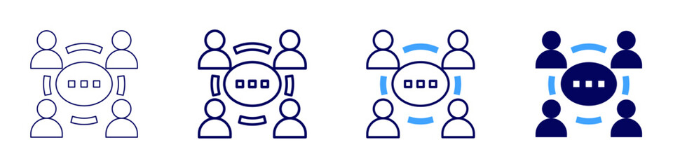Connect service icon in 4 different styles. Thin Line, Line, Bold Line, Duotone. Duotone style. Editable stroke