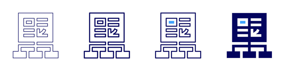 Project integration icon in 4 different styles. Thin Line, Line, Bold Line, Duotone. Duotone style. Editable stroke