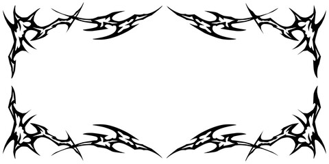 abstract neo tribal frame graphic design