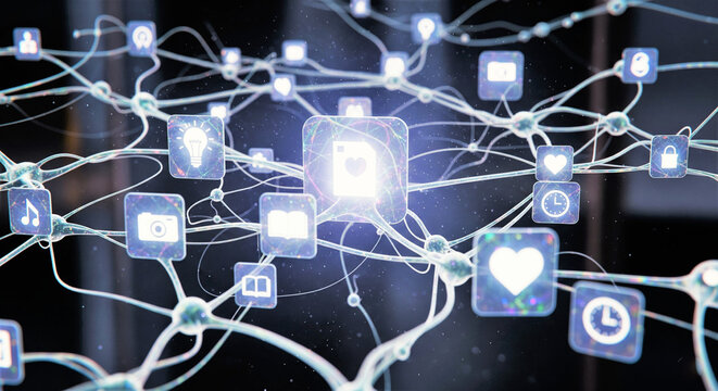  The Digital Synapse: Connecting Information and Applications

Neural Network of Data: The Web of Modern Communication

App Flow: Visualizing the Connected Digital Eco , abstract technology background