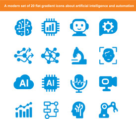 A modern set of 20 flat gradi...