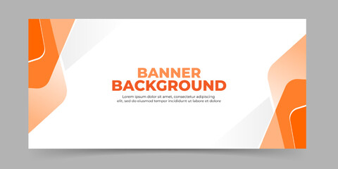 Orange abstract banner background