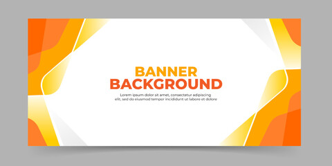 Orange yellow abstract banner background