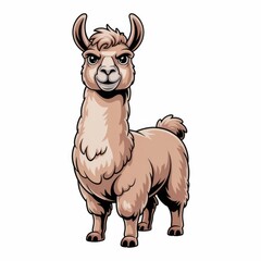 Fototapeta premium 3D Cartoon Character animals lama dog cow unicorn pony bulldog labrador tiger mouse lion baby 