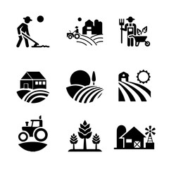 Farming  icon set