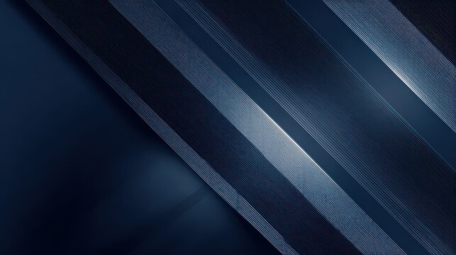 Abstract gradient geometric line dark blue modern background diagonal stripe metallic texture minimal design elegant futuristic pattern digital art smooth