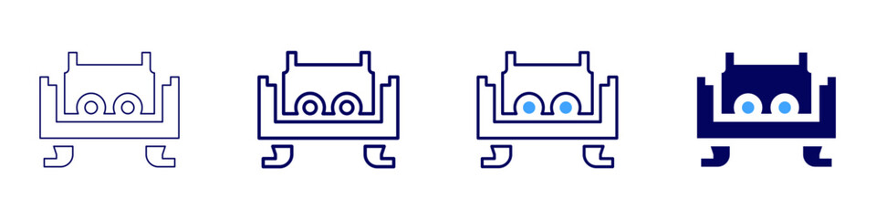 Sofa charger icon in 4 different styles. Thin Line, Line, Bold Line, Duotone. Duotone style. Editable stroke