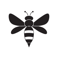 bee insect animal flat icon vector