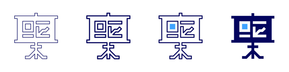 Obraz premium Central limit icon in 4 different styles. Thin Line, Line, Bold Line, Duotone. Duotone style. Editable stroke