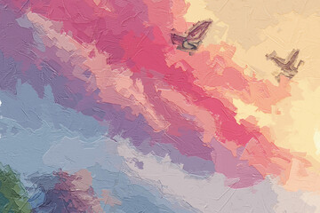 Various oil paintings, flowers, figures, forests, roses, peonies, lakes, birds, landscapes, villages, houses