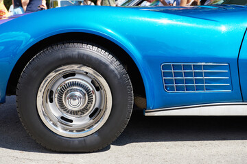 Front wheel of a sports car