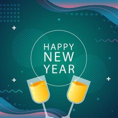 Festive New Year Celebration Toasting the Future with Joy, Elegance, and a Touch of Glamour in 2024!