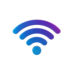 Vibrant gradient WiFi symbol radiates connectivity, broadcasting modern digital signals and seamless wireless access to a connected world.