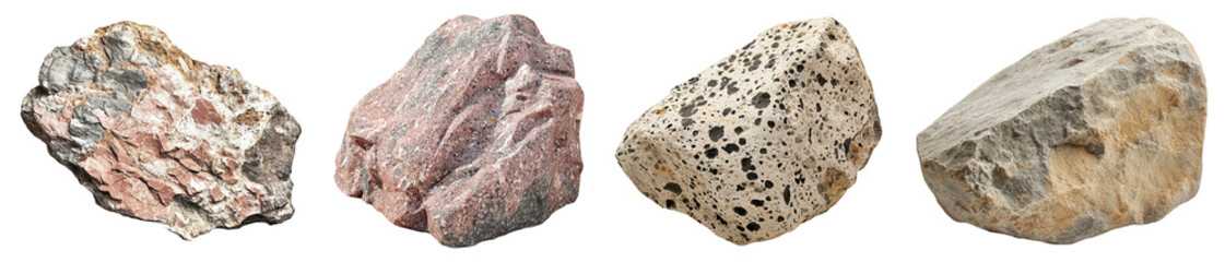 Obraz premium conglomerate rock on a transparent background