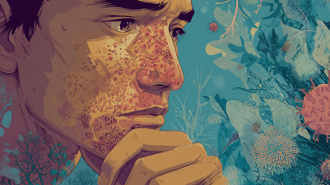 skin disease caused by germs or bacteria