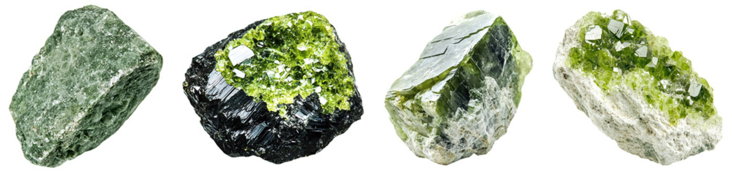peridotite rock on a transparent background