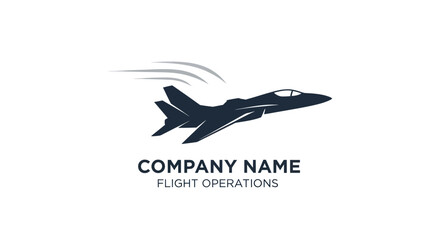 Jet Plane Logo Design for Flight Operations Company.