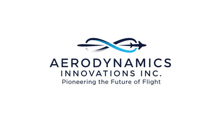 Aerodynamics Innovations Inc logo with infinity symbol airplane.