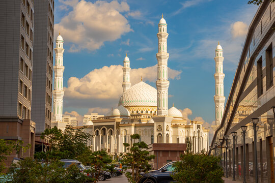 Hazrat Sultan or Khazret Sultan cathedral Mosque with four minarets