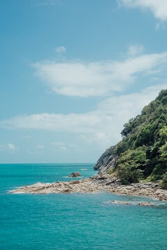 Turquoise Coastline at Haad Thong Reng, Koh Phangan, Thailand