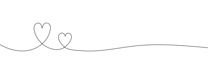 手書きのハートのベクターライン