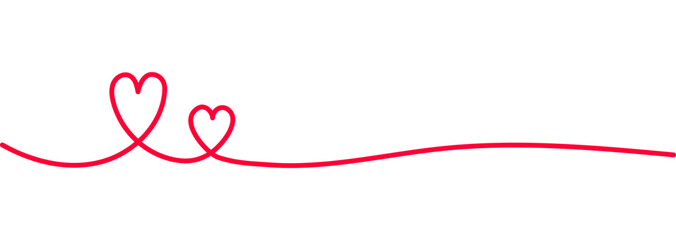 手書きのハートのベクターライン