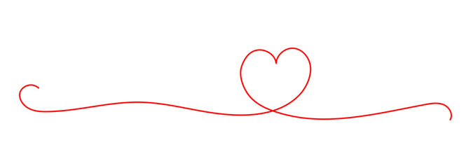 手書きのハートのベクターライン