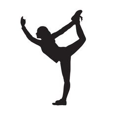 silhouette of a dancing woman dancer illustration