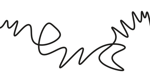 Squiggle Curly Line. Decorative Design Element. Modern design