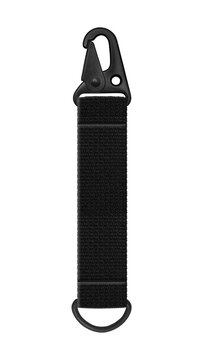 Keychain Webbing Strap Snap Hook Carabiner Snaphook Safety Dog Clips Buckle Dogclip Steel Metal Alloy Industry Safety Black Front Top View